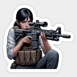 Tactical Girl Sticker